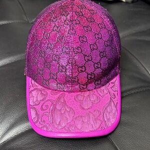 Gucci GG Metallic Pink Baseball Cap